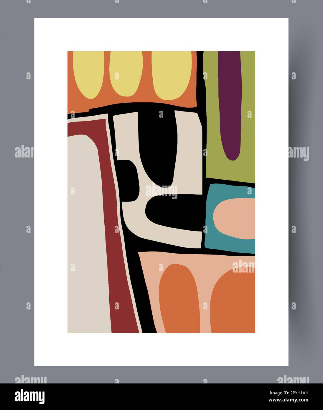 Wallpaper #gGfoDJMBSpphPi3-KuHk82 Abstract Surrealism Simple Figures Wall Art Print Contemporary