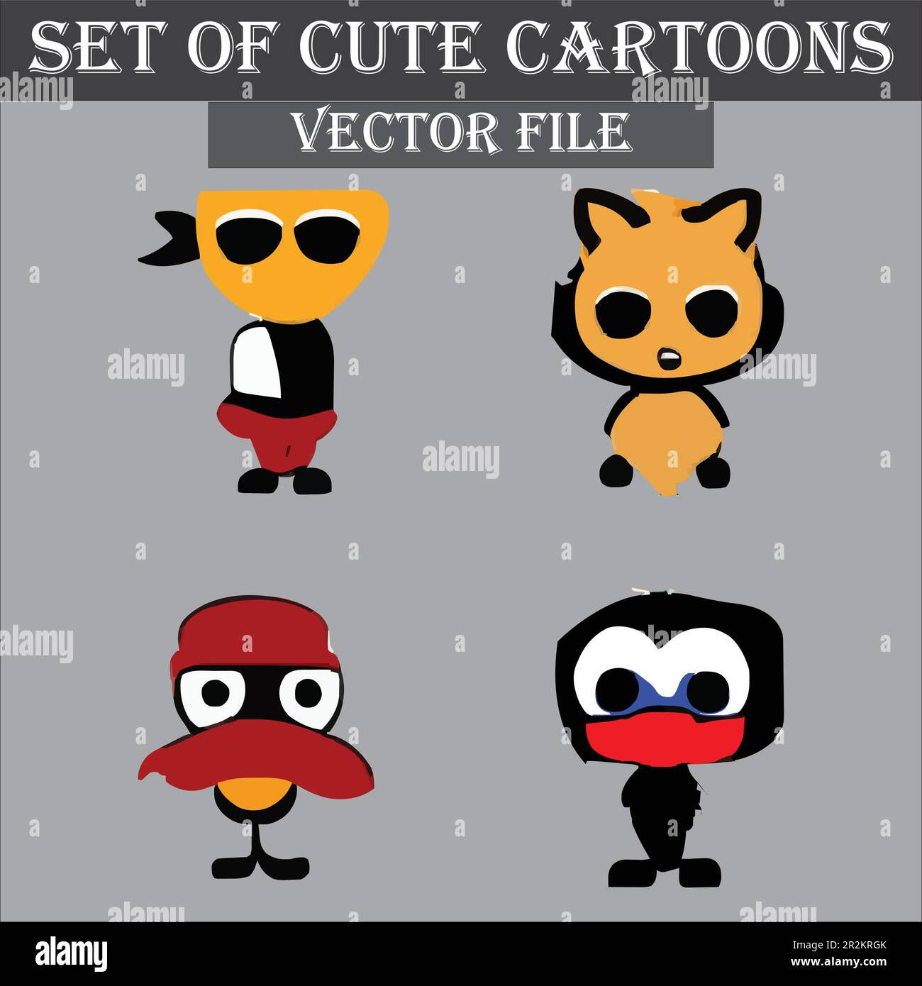 Wallpaper #mrgA2pIBJvJKYCmEOe92146 Cute Cartoon Characters Designs Vector File Stock Vector Image Art