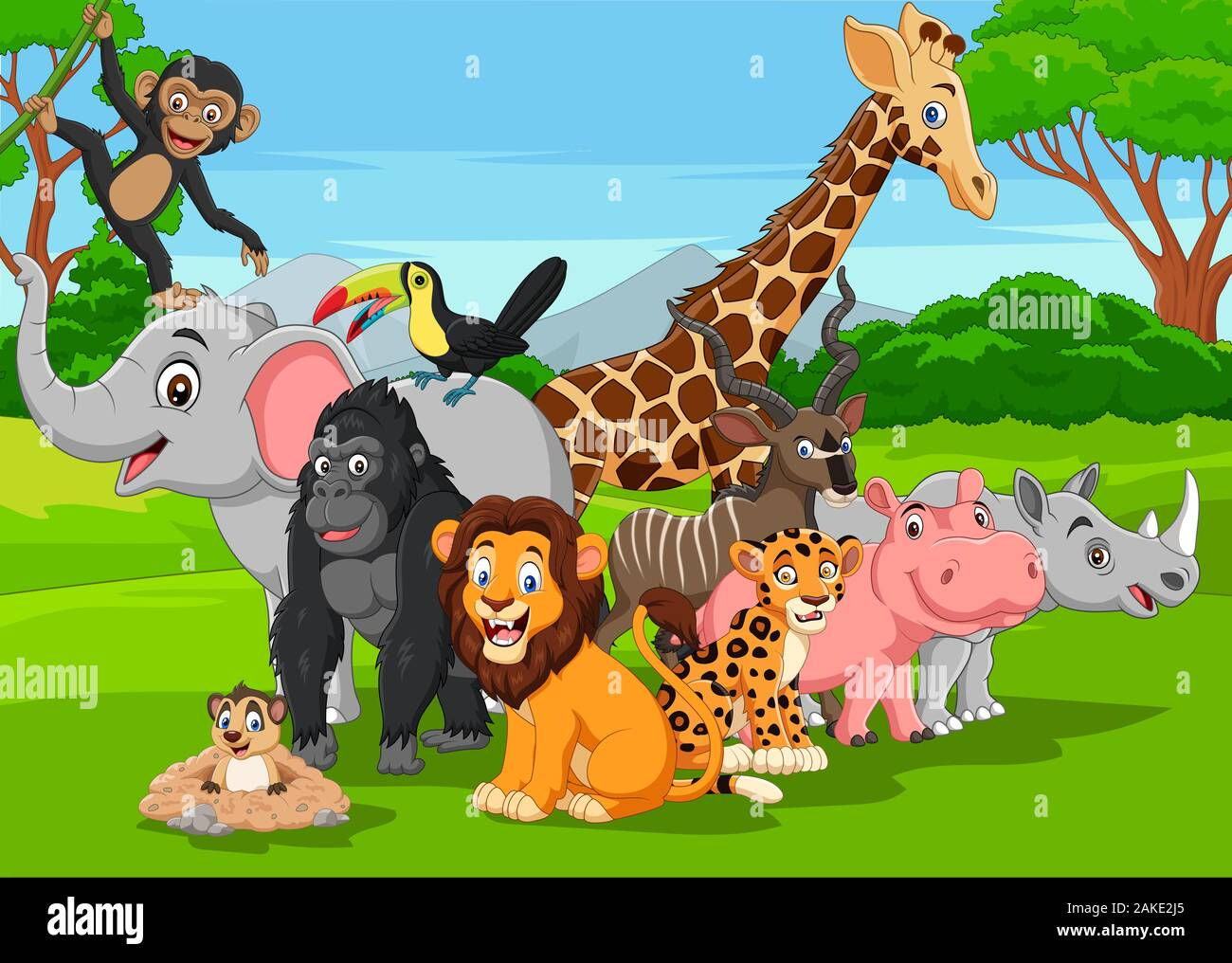 Wallpaper #cXfyJ5MB-pgBXx60MKiM97 Jungle Cartoon Animals