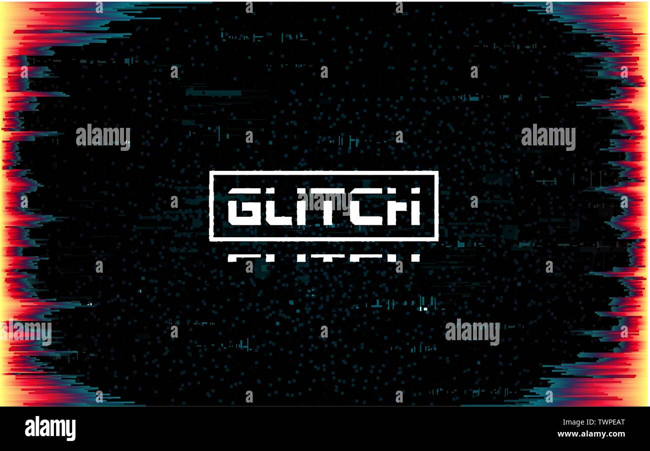 Wallpaper #MGdF-JIBSpphPi3-LInZ197 Glitch Frame on Dark Backdrop Color Distortions and Pixel Noise