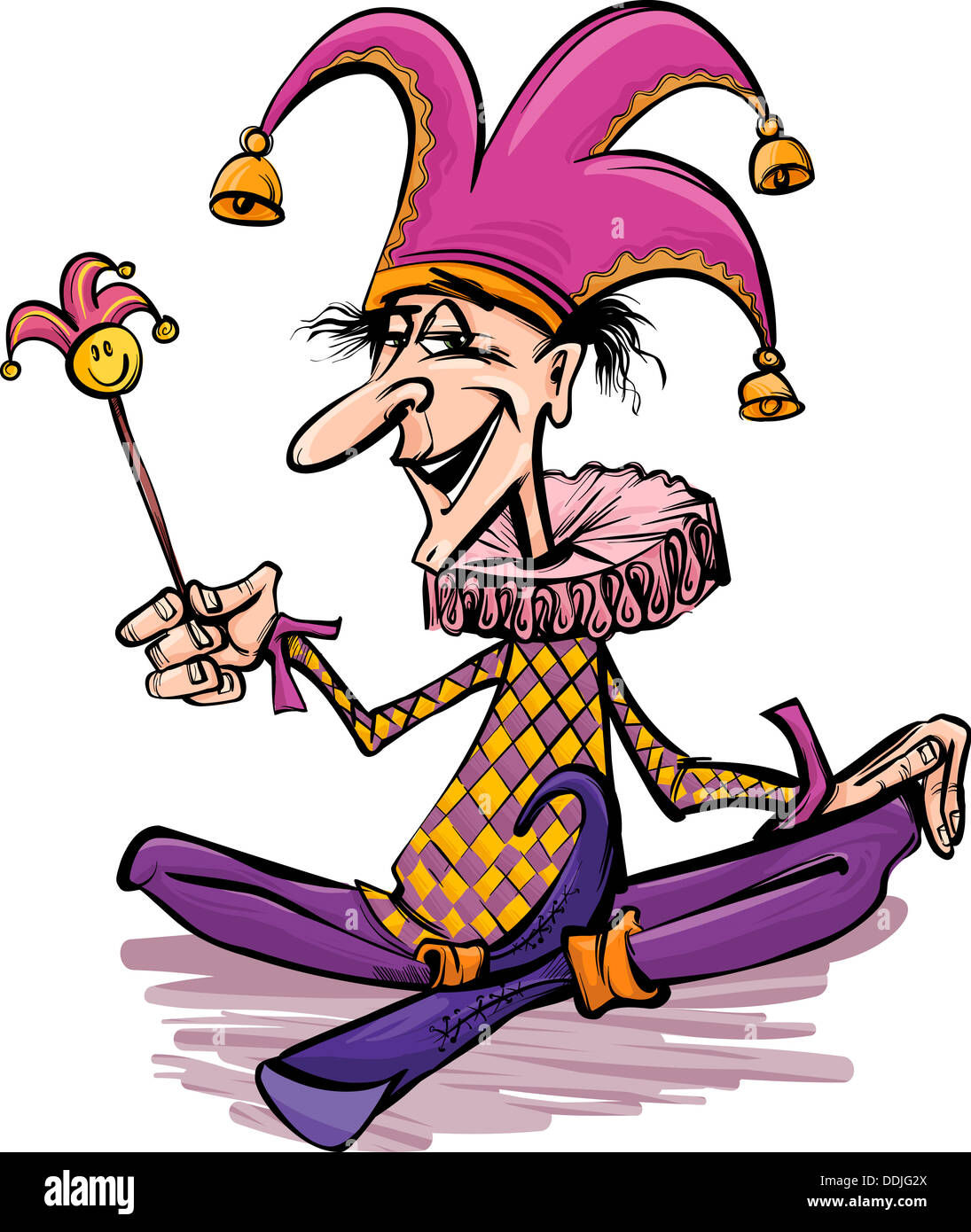 Wallpaper #eQMJY5MBpyOg8YnEBtSJ160 Cartoon Illustration of Funny Court Jester or Joker Stock Photo Alamy