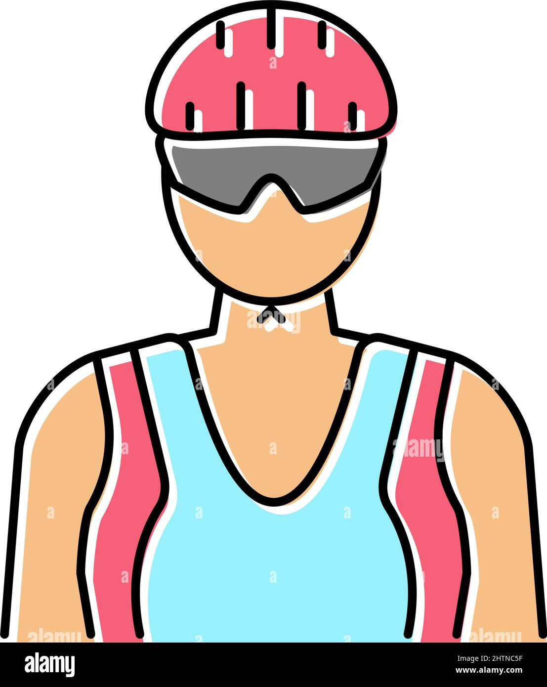 Wallpaper #BB1MLZMBlOZrFDOkY9AK429 Female Cyclist Color Icon Vector Illustration Stock Vector Image Art