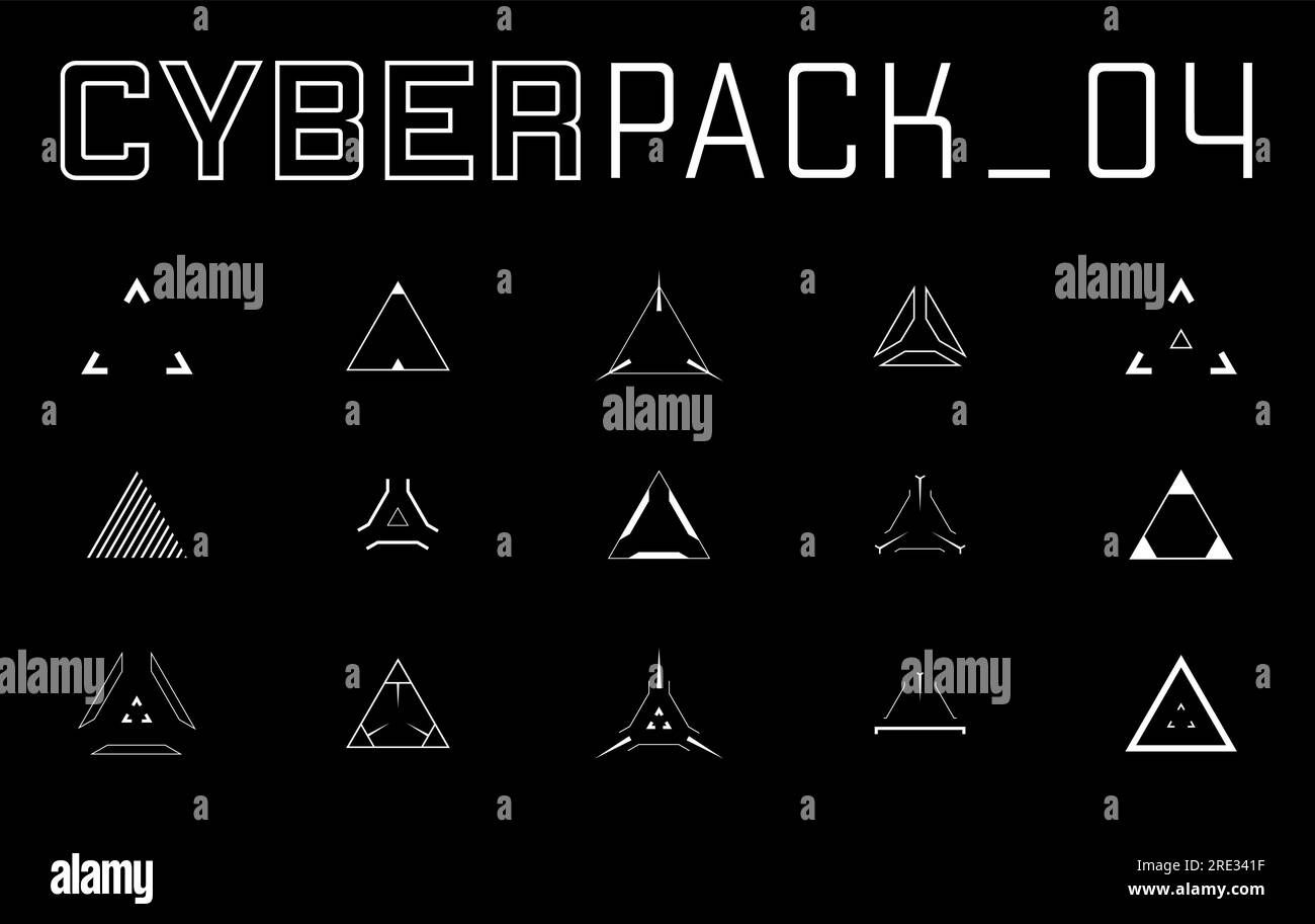Wallpaper #MGdF-JIBSpphPi3-LInZ274 Set of Cyberpunk Style Triangle Aims Stock Vector Image Art Alamy