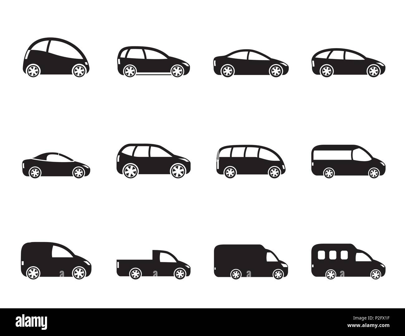 Wallpaper #7aV4N5MBVBiSkHCak4tK372 Silhouette Different Types of Cars Icons Vector Icon Set Stock Vector