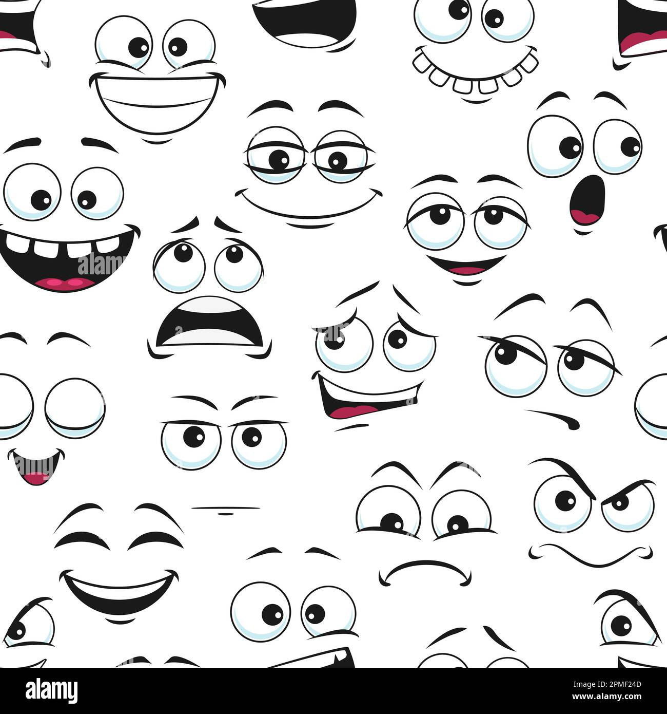 Wallpaper #PGiaG5MBSpphPi3-TiDb62 Funny Cartoon Faces Seamless Pattern Background Vector Emoticons or