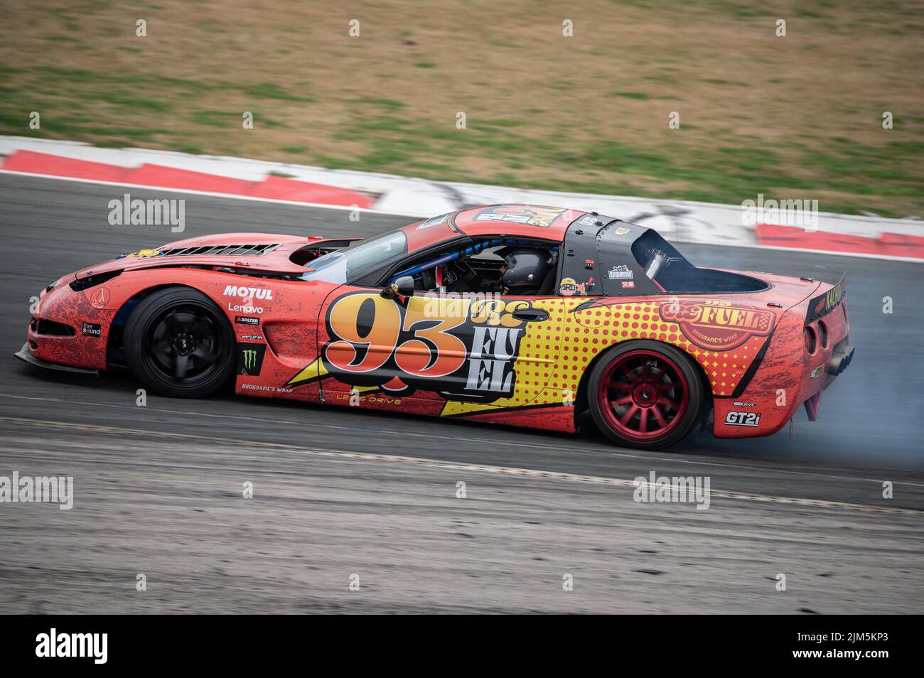 Wallpaper #52cXBZMBSpphPi3-zrrm195 Red Chevrolet Corvette C5 Drifting in the Track Stock Photo Alamy