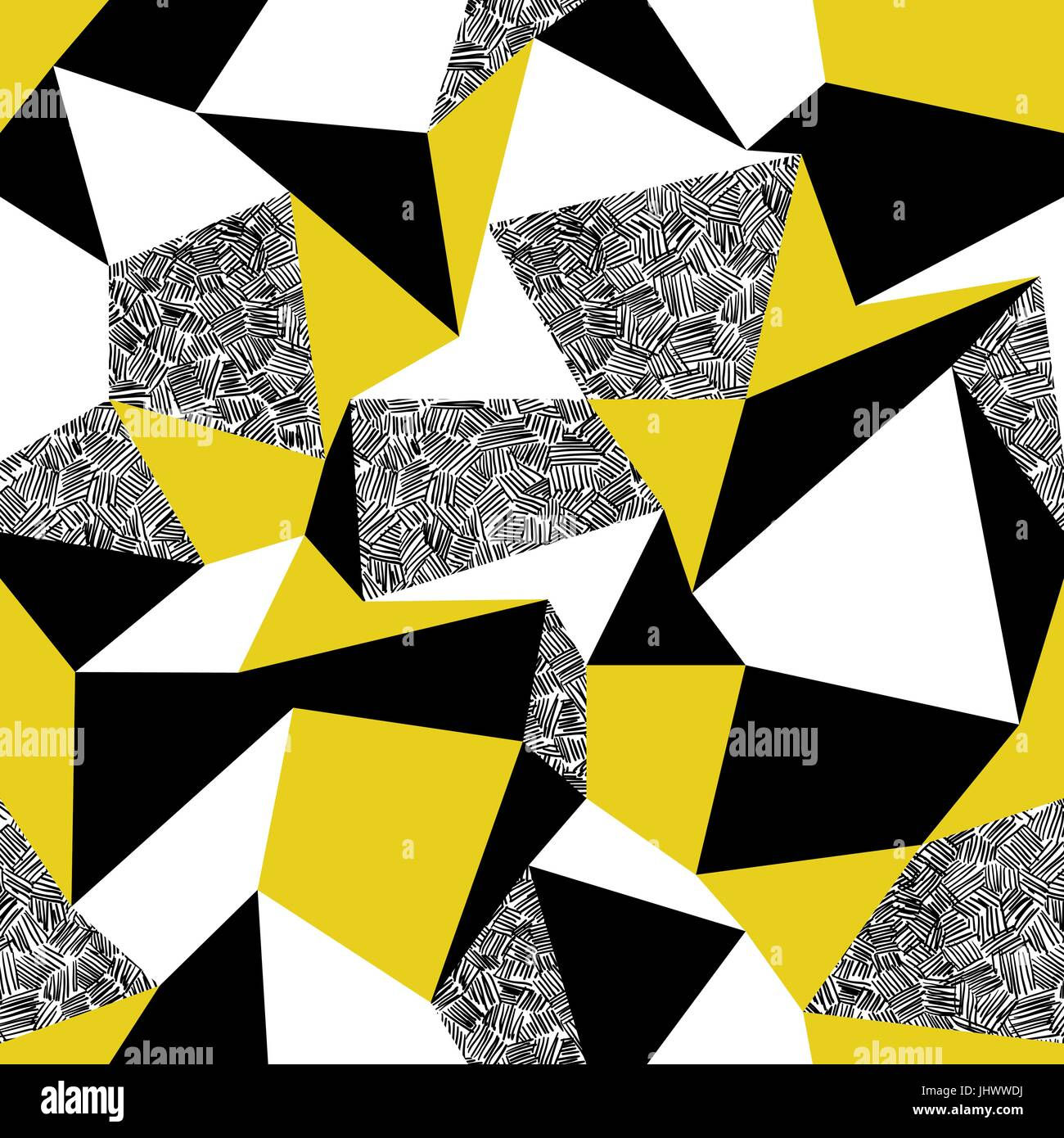 Wallpaper #W2ex7ZIBSpphPi3-OlmC17 Yellow Triangles Geometric Seamless Pattern in Retro Style Vintage