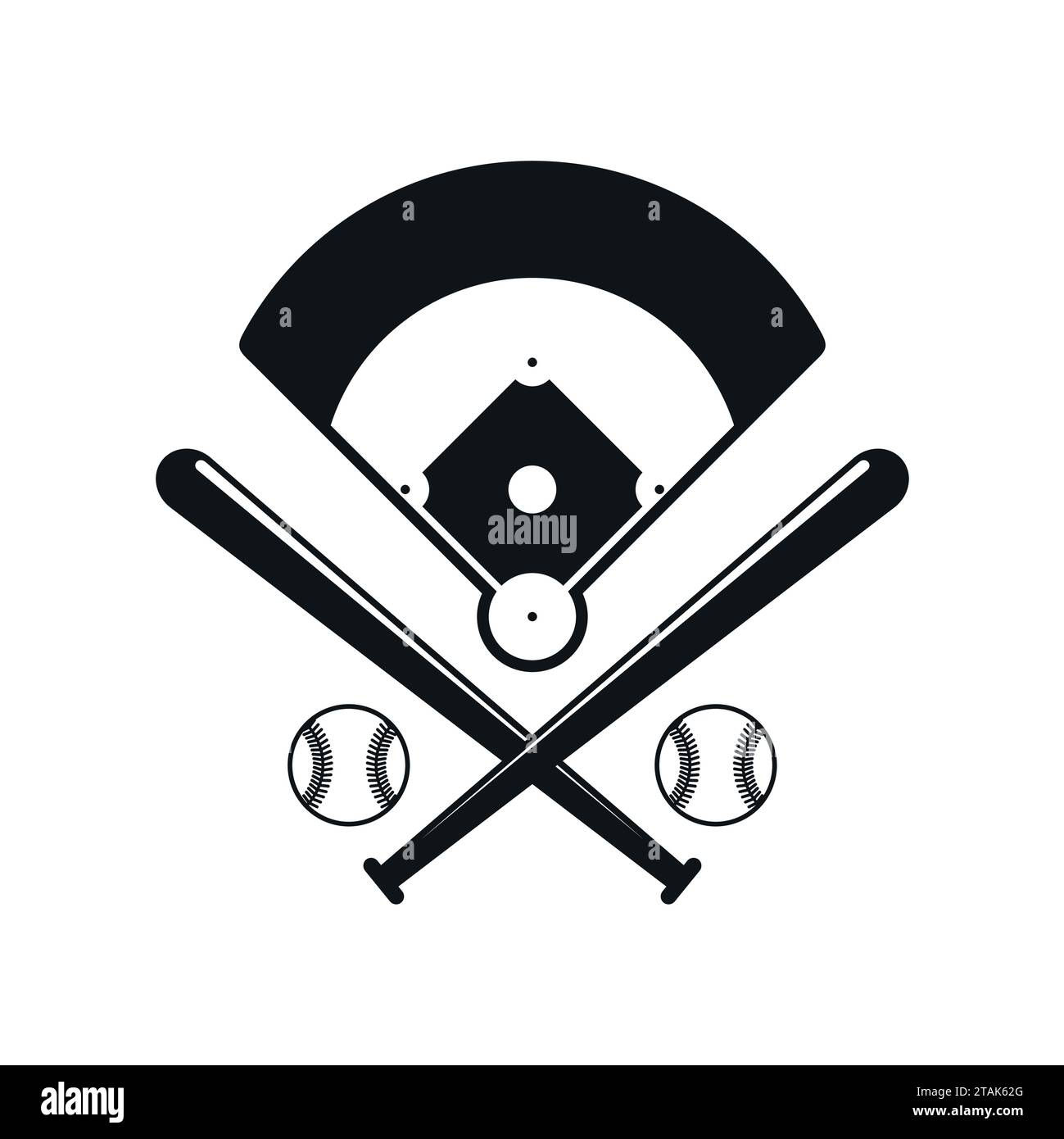 Wallpaper #Cv_taJMB3lSXT3zUwOVw194 Baseball Icons Field Bals and Baseball Bats in Flat Style Isolated on