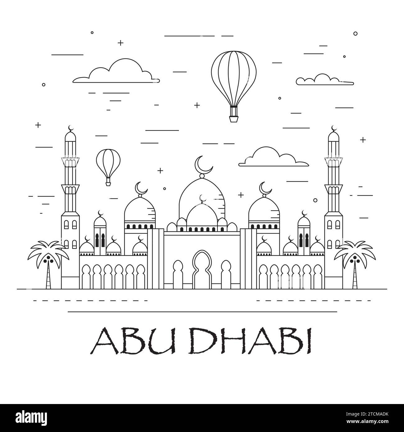 Wallpaper #8miYGpMBSpphPi3-dBwa288 Sheikh Zayed Grand Mosque Abu Dhabi Landmark Stock Vector Image Art