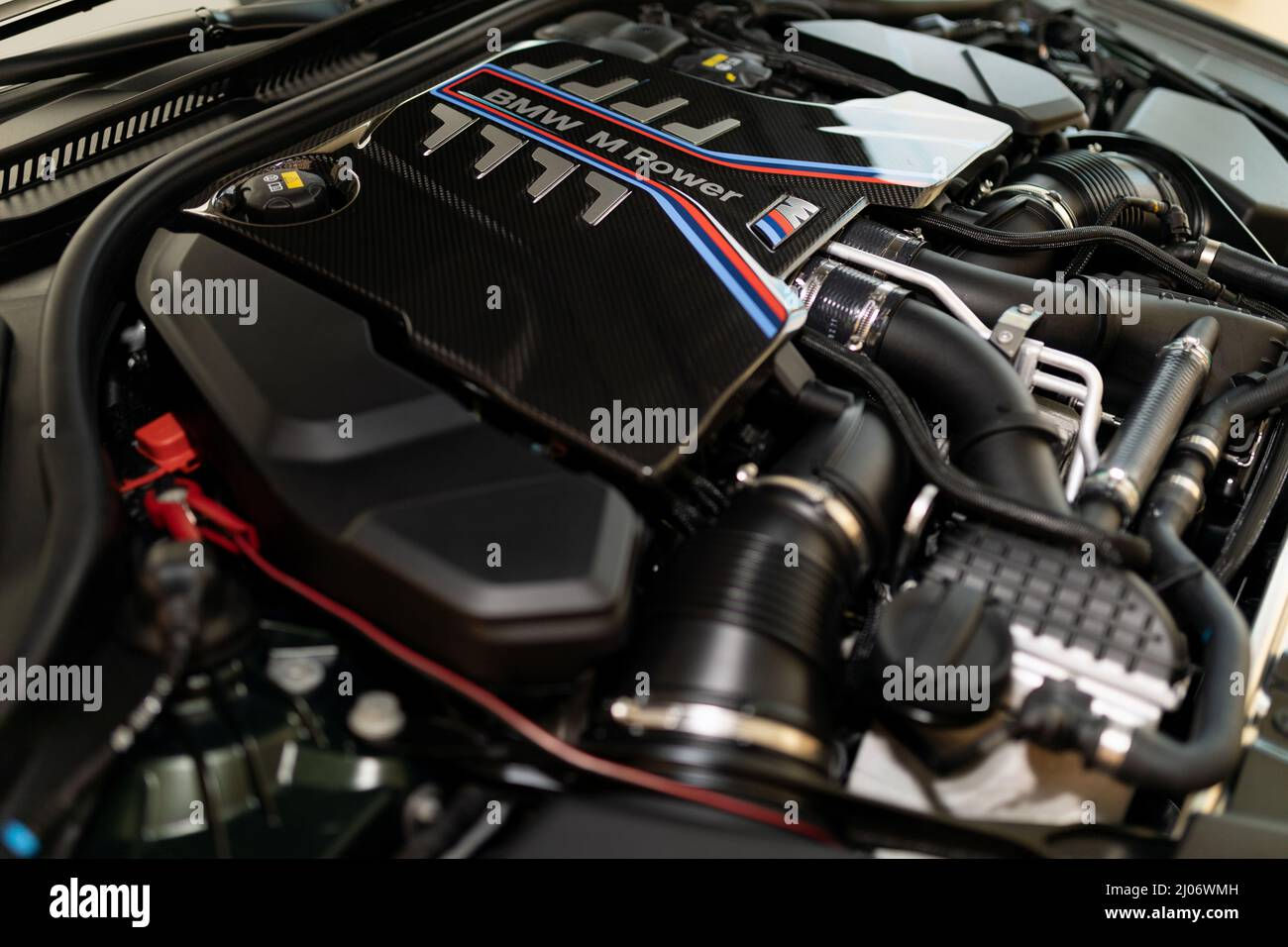 Wallpaper #2mioF5MBSpphPi3-tQ82158 Engine Compartment of a BMW Car with a Powerful Engine Stock Photo Alamy