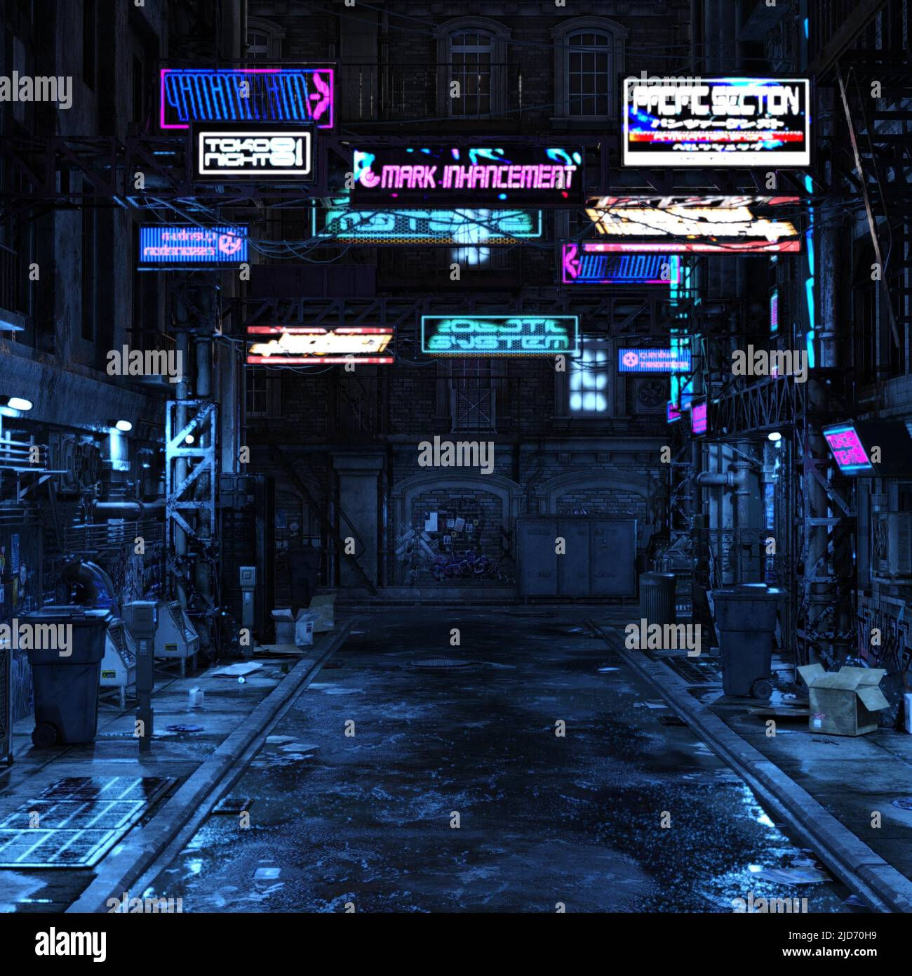 Wallpaper #nGgOHJMBSpphPi3-CSHM123 3D Illustration of a Futuristic Cyberpunk City Background Picture