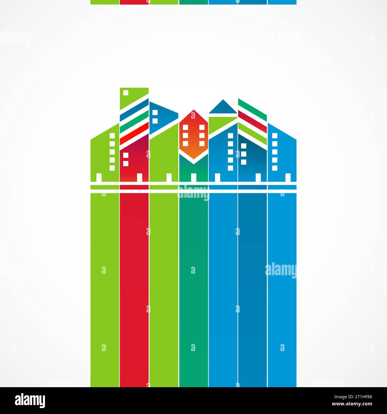 Wallpaper #cUbsm5cBh-zKMCtLk17p148 Abstract Colorful City Building Skyline Vector Background Stock Vector