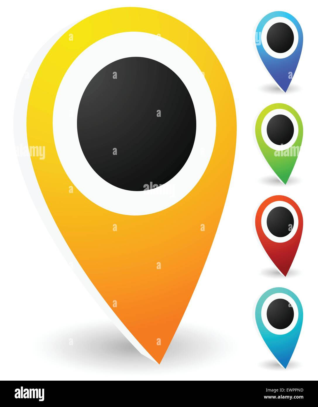 Wallpaper #H2ee65IBSpphPi3-mU1J194 Map Markers Map Pins Pointer Elements 5 Colors Orange Blue Green