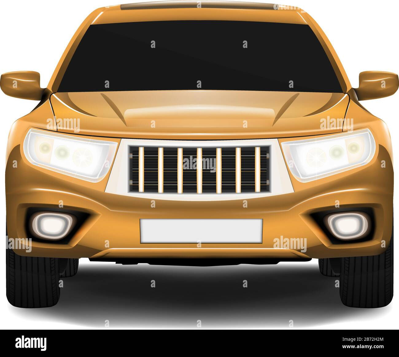 Wallpaper #VuoBU5MBlwTYPL18ogqa64 SUV Car Front View Isolated on White Realistic Vector Stock Vector