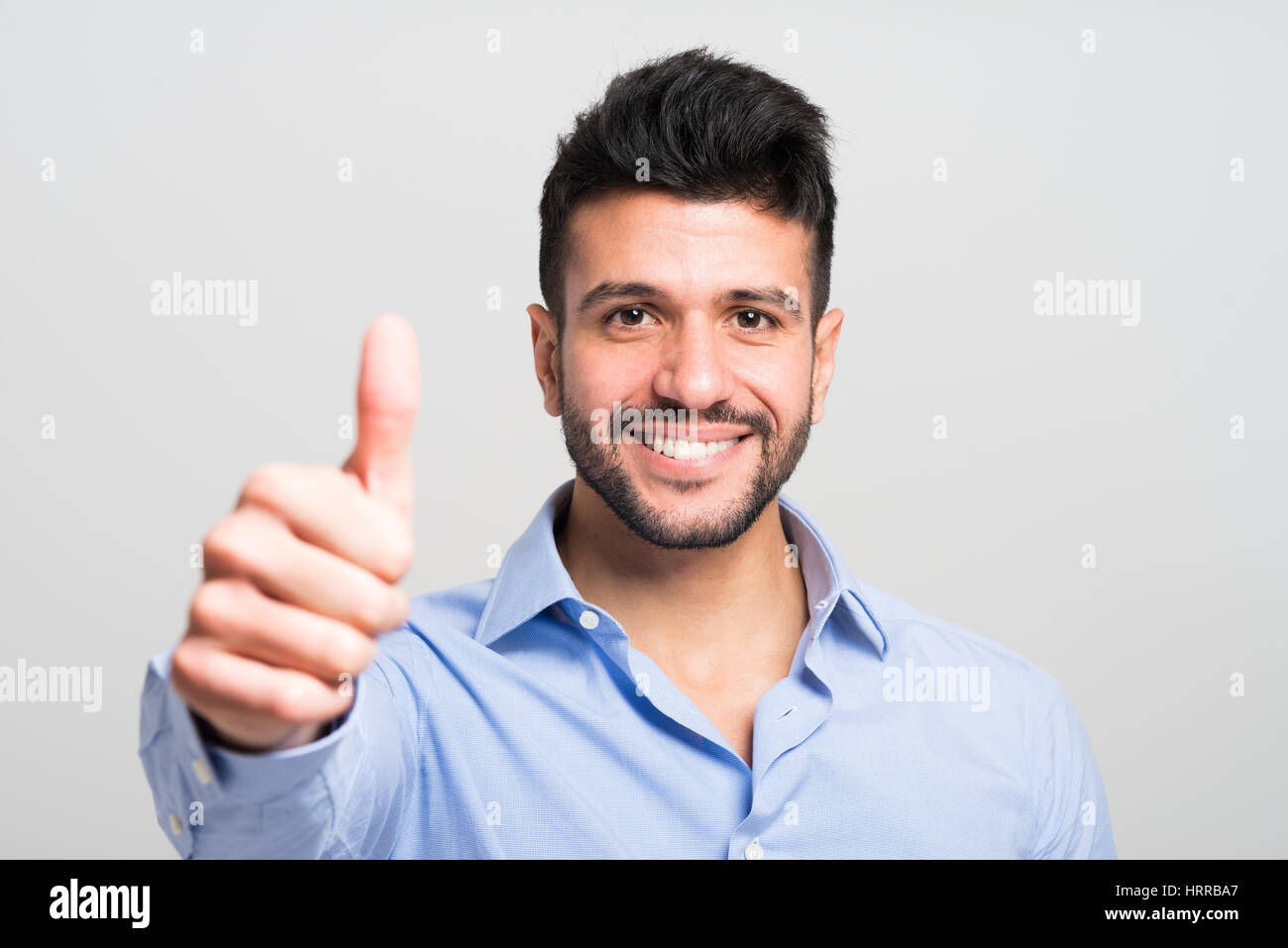 Wallpaper #L1hZNJMBzN9vxX34tTwG42 Portrait of a Smiling Man Giving Thumbs Up Stock Photo Alamy