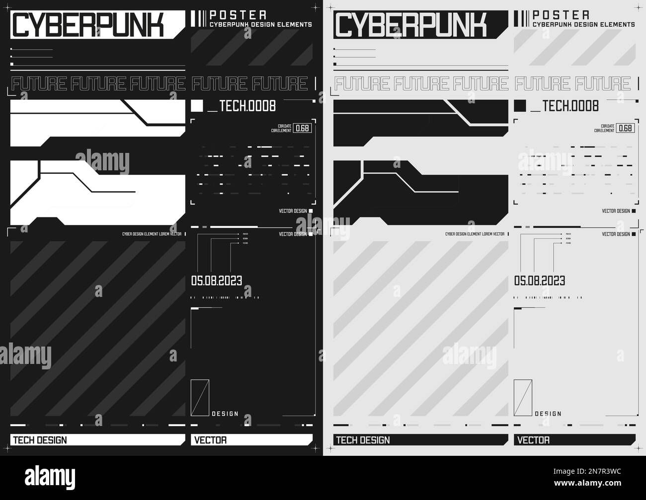 Wallpaper #MGdF-JIBSpphPi3-LInZ42 Cyberpunk Futuristic Poster Set Tech Cyberpunk Design for Web and