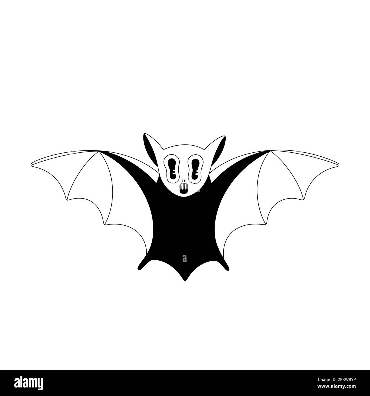 Wallpaper #r3KDMpMBX2lk1u3ogFrF98 Vampire Bat Halloween Spooky Cartoon Character Isolated on White