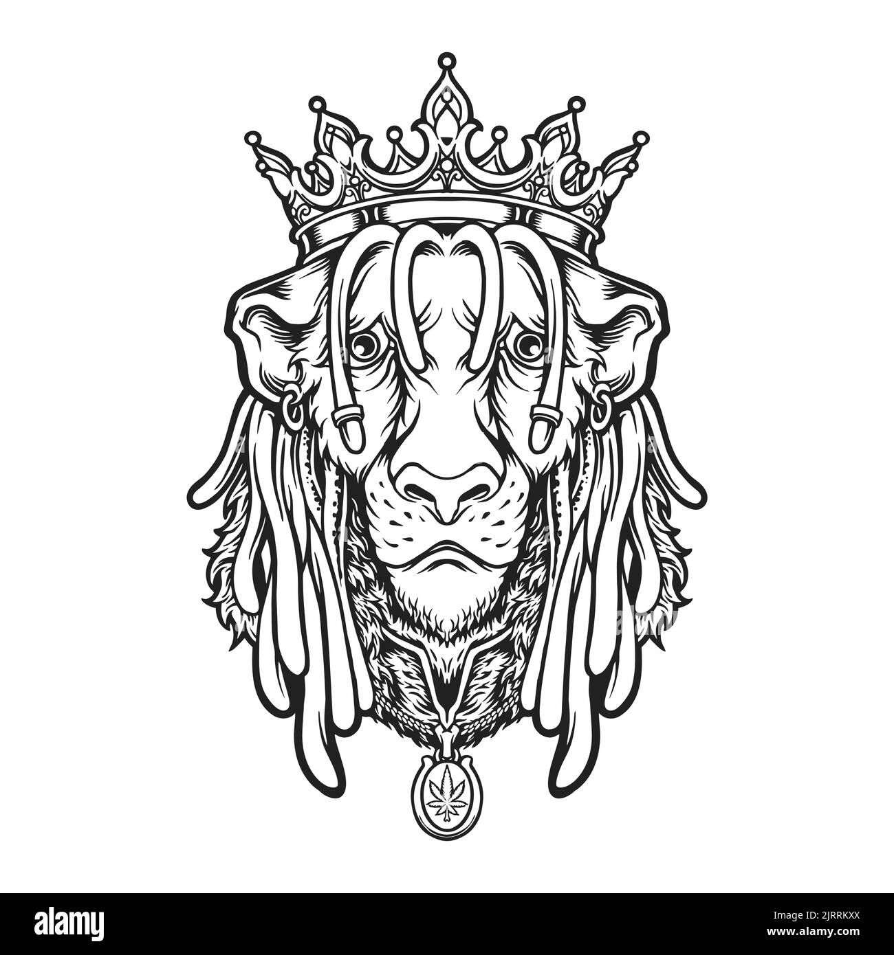 Wallpaper #fGd1AJMBSpphPi3-QqZu396 Lion with Dreads and Crown Tattoo