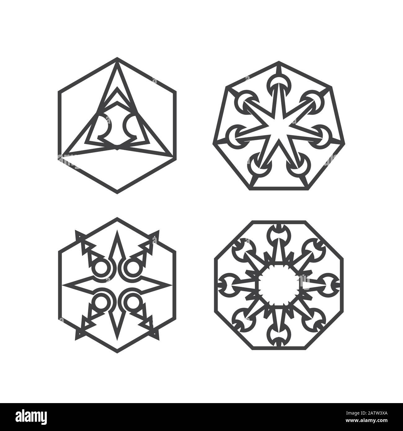 Wallpaper #_GcLCZMBSpphPi3-ZM3k44 Set of Geometric Shapes Triangles Line Design Vector Stock Vector