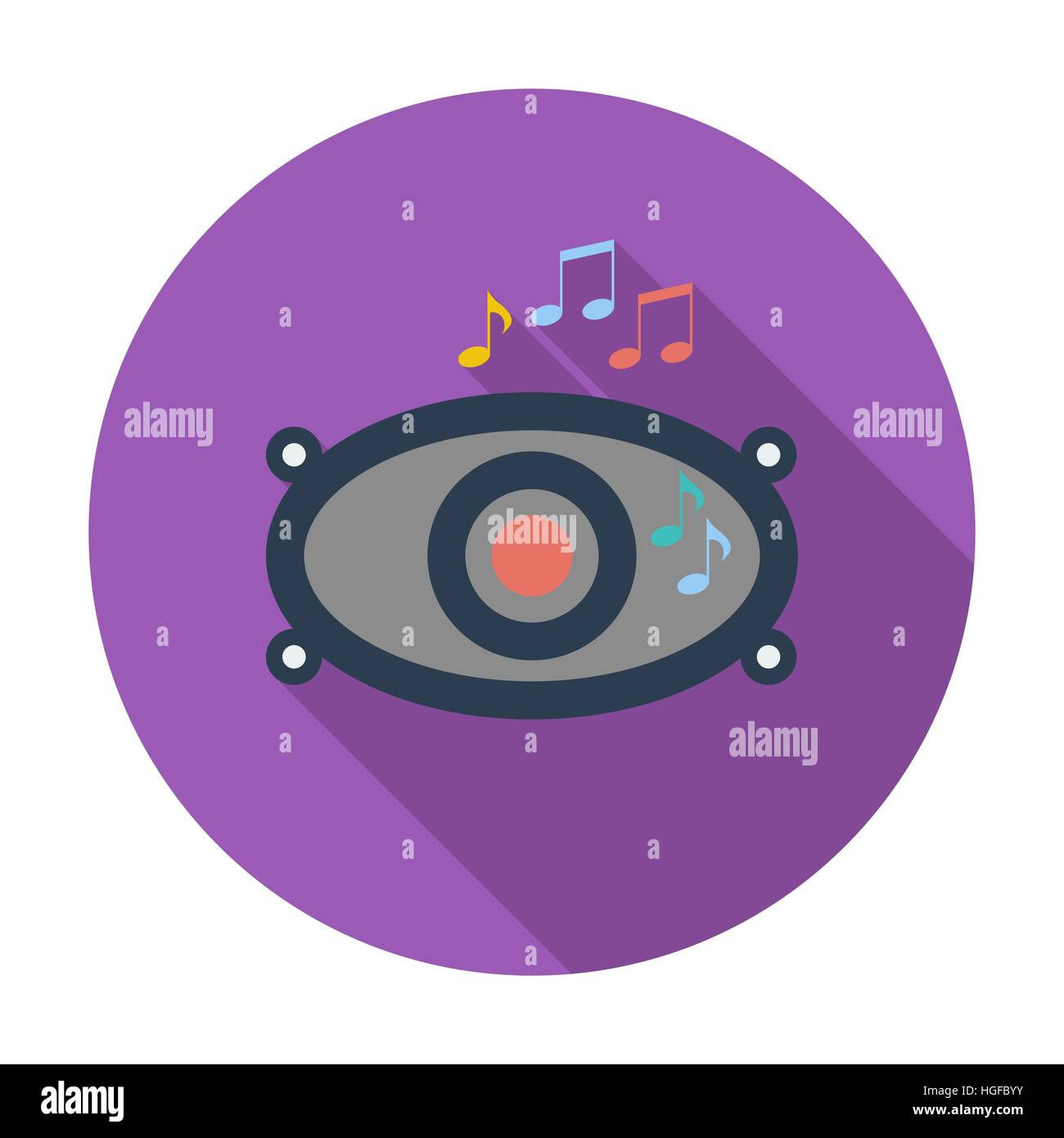 Wallpaper #0GjUI5MBSpphPi3-fza6464 Car Speaker Single Flat Color Icon Vector Illustration Stock Vector