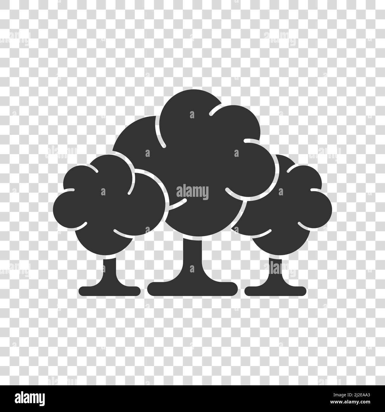 Wallpaper #gXfEJ5MB-pgBXx60hqcW366 Tree Icon in Flat Style Forest Vector Illustration on White Isolated