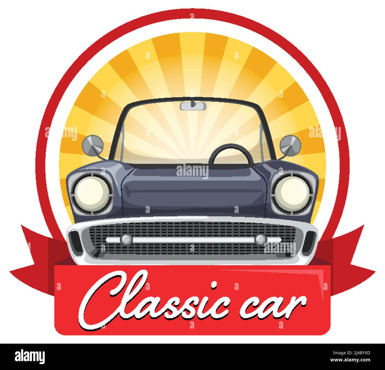 Wallpaper #SCzLSZMB0E1QgA7wqPTc170 The Classic Car Concept with Old Car Front View Illustration Stock