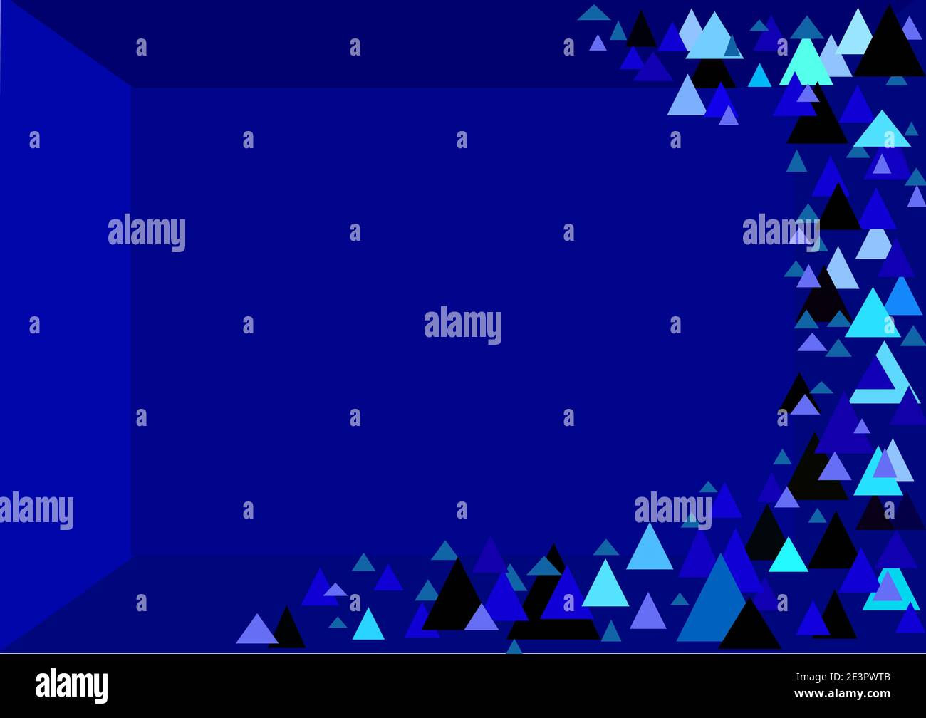 Wallpaper #b2c__JIBSpphPi3-Q5ew159 Triangles in Different Sizes and Colors on a Dark Blue Background