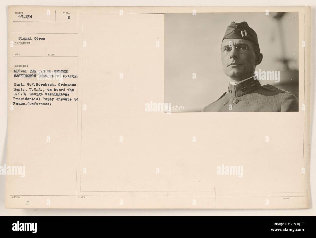 Wallpaper #5WfOApMBSpphPi3-ELDY301 Photograph of Captain Tk Hornbeck Ordnance Dept USA on Board