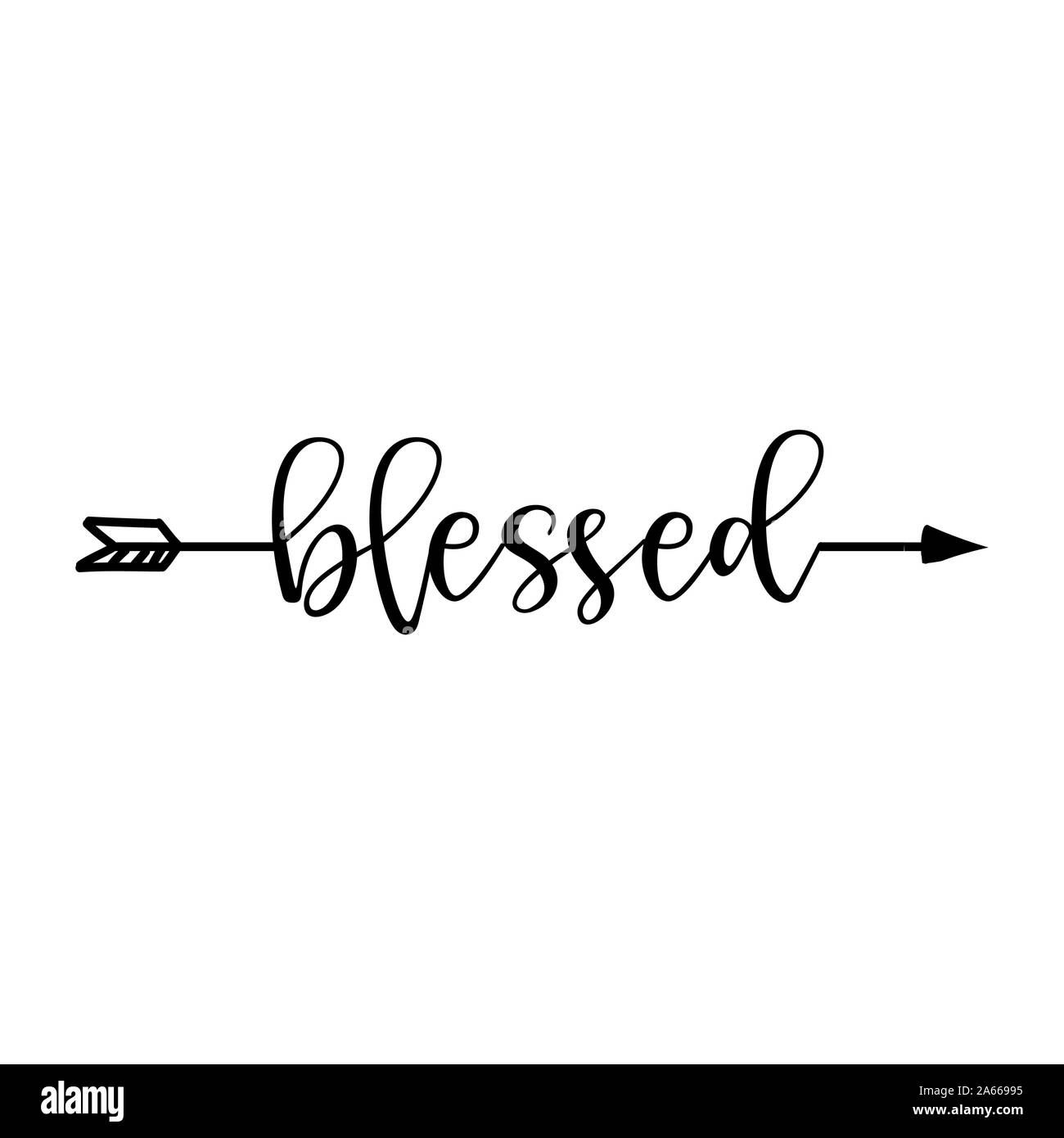 Wallpaper #_wM6Y5MBpyOg8YnEo9Sb362 Blessed in Boho Arrow Lovely Lettering Calligraphy Quote