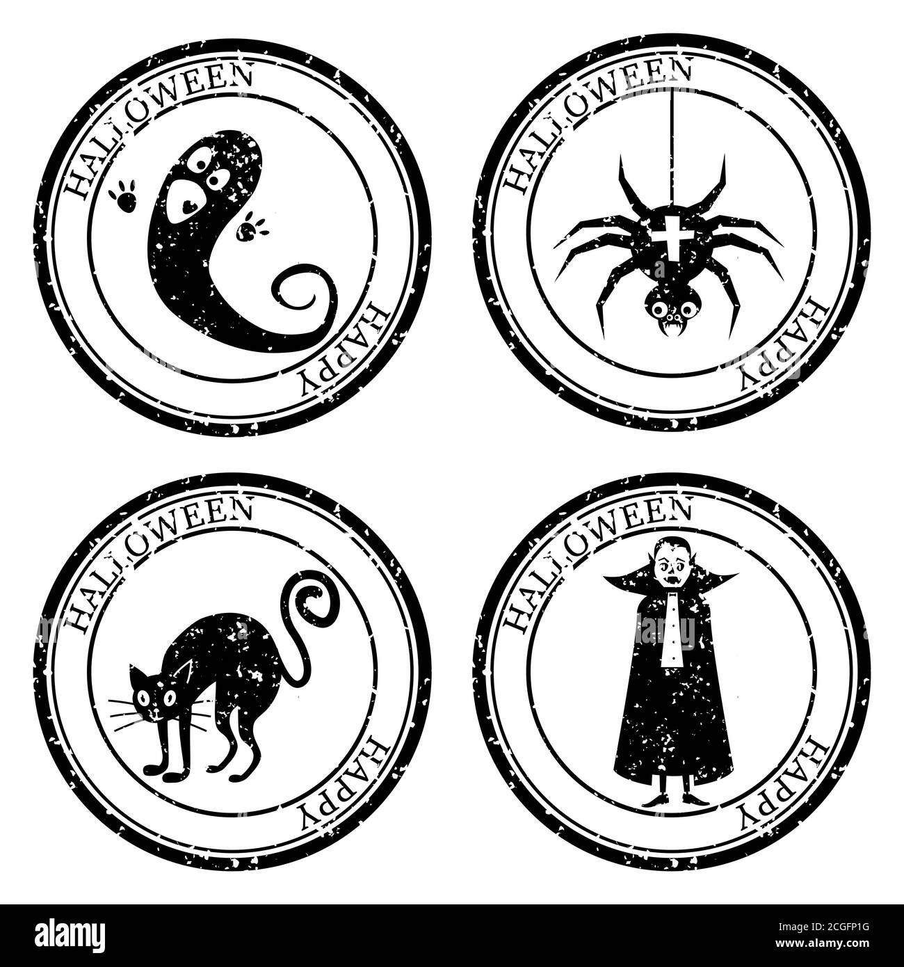 Wallpaper #MPSwOZMBKFX8bn3r33ez342 Set Halloween Stamp Postal Icon Ghost Spider Cat Vampire Silhouette