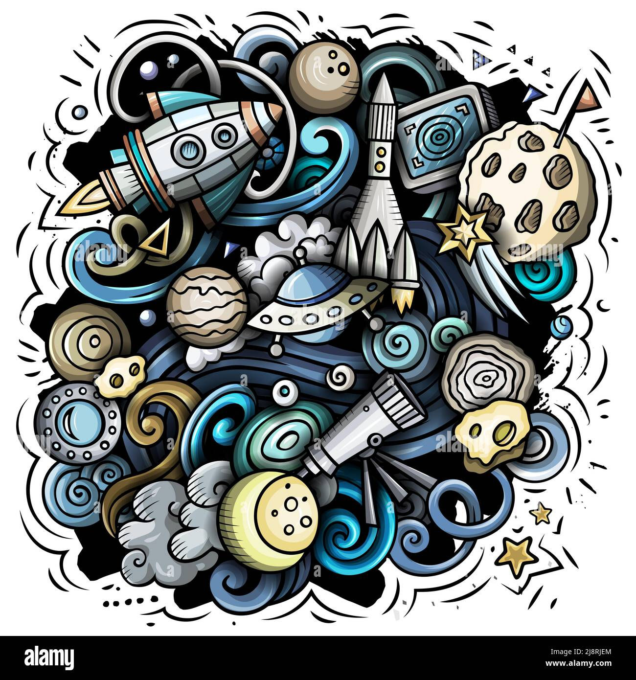 Wallpaper #CGc6B5MBSpphPi3-I8U639 Space Cartoon Vector Illustration Stock Vector Image Art Alamy
