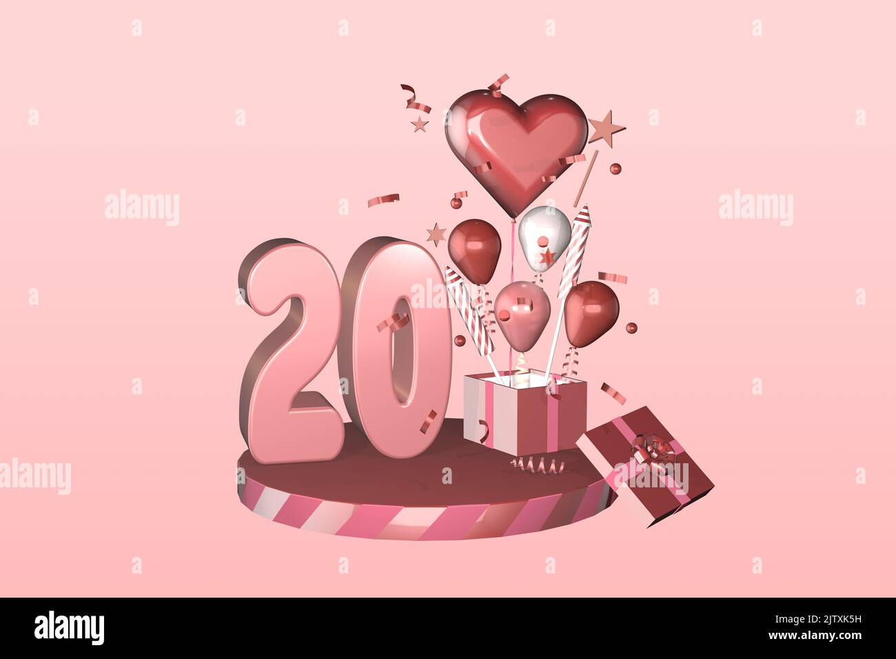 Wallpaper #hme9CJMBSpphPi3-0Mxx295 3D Rendered Display Suitable for 20 20th Birthday or Twenty Twentieth