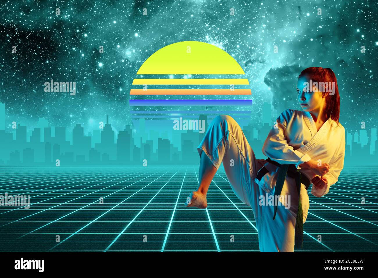 Wallpaper #khp8TpMB1yWOL4qgen0L185 Martial Arts Beautiful Background Synth Wave and Retro Wave