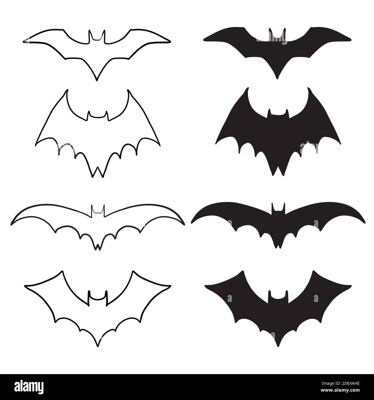 Wallpaper #xaVnOJMBVBiSkHCaAI0C189 Set Bats Collection of Bats Flying Bats Halloween Set of Black