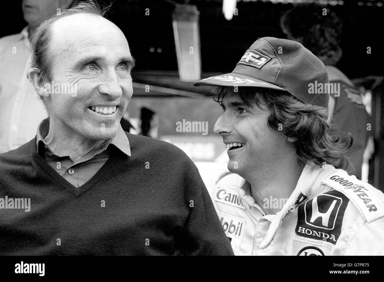 Wallpaper #9mc7_pIBSpphPi3-XJ6t234 Nelson Piquet Right with Williams Team Boss Frank Williams Hi Res Stock