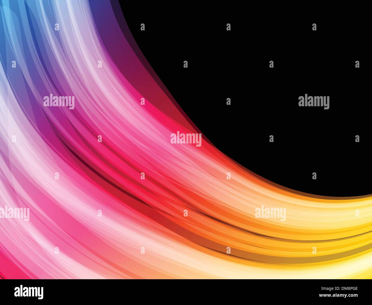 Wallpaper #A23NaZcBycdYOYFT2nGj145 Abstract Colorful Waves on Black Background Stock Vector Image Art