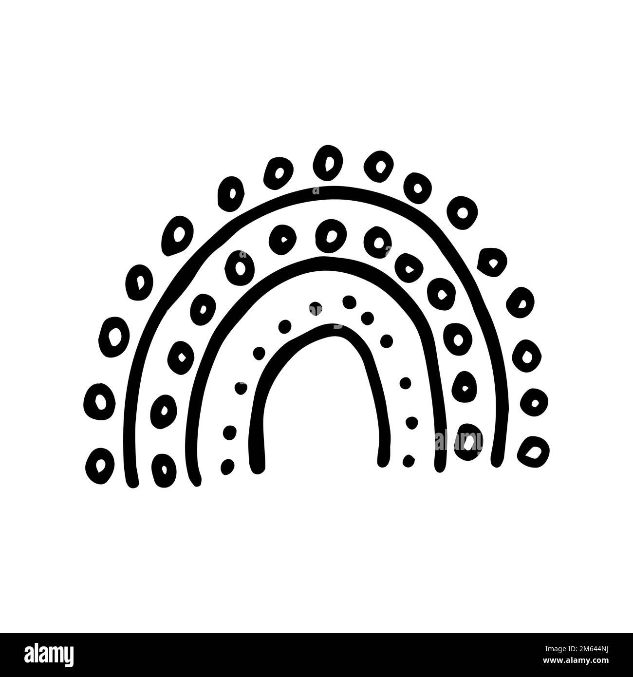 Wallpaper #_2eP9ZIBSpphPi3-1n_c182 Vector Doodle Rainbow Isolated Stock Vector Image Art Alamy