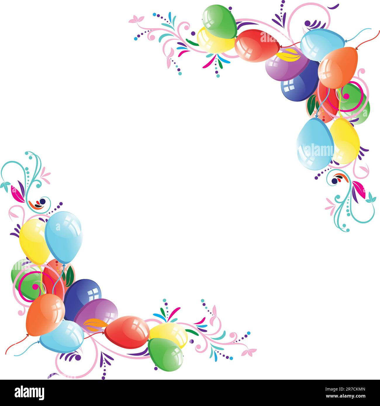 Wallpaper #3DG7NZMB5zzyi_yYq1fz257 Floral Balloon Background Birthday Frame Design Element Vector