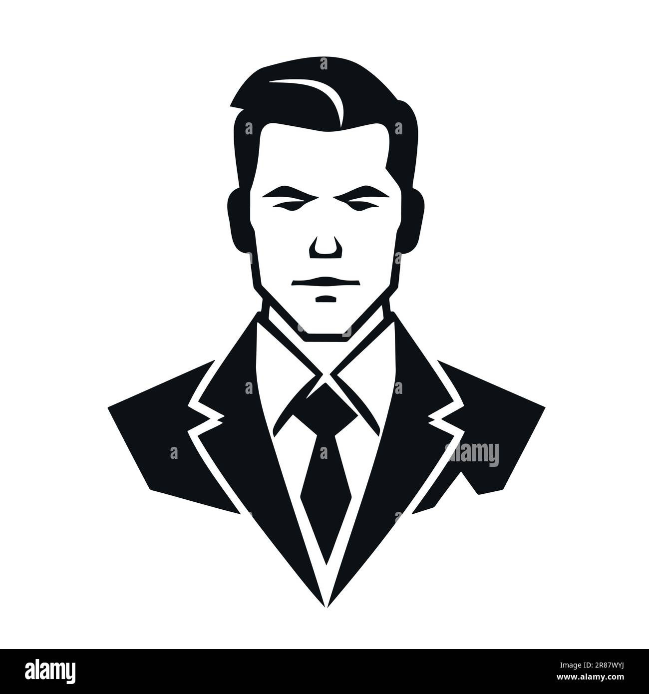 Wallpaper #0Gc9D5MBSpphPi3-me0t382 Man in a Business Suit Logo Vector Flat Abstract Design Stock Vector