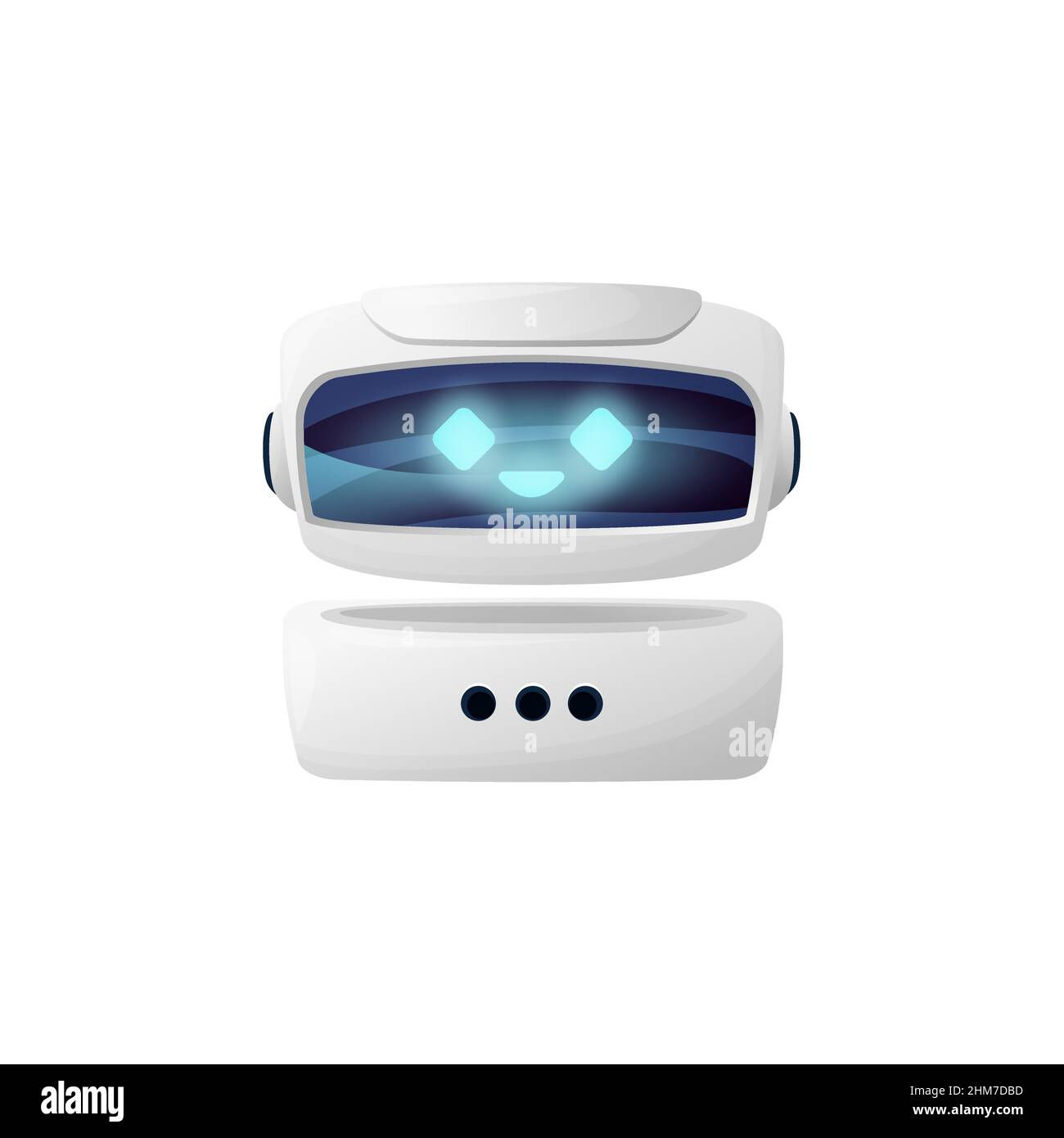 Wallpaper #vWdm9pIBSpphPi3-zYNc100 Chatbot Helper with Glowing Eyes and Smile Isolated Robot Online