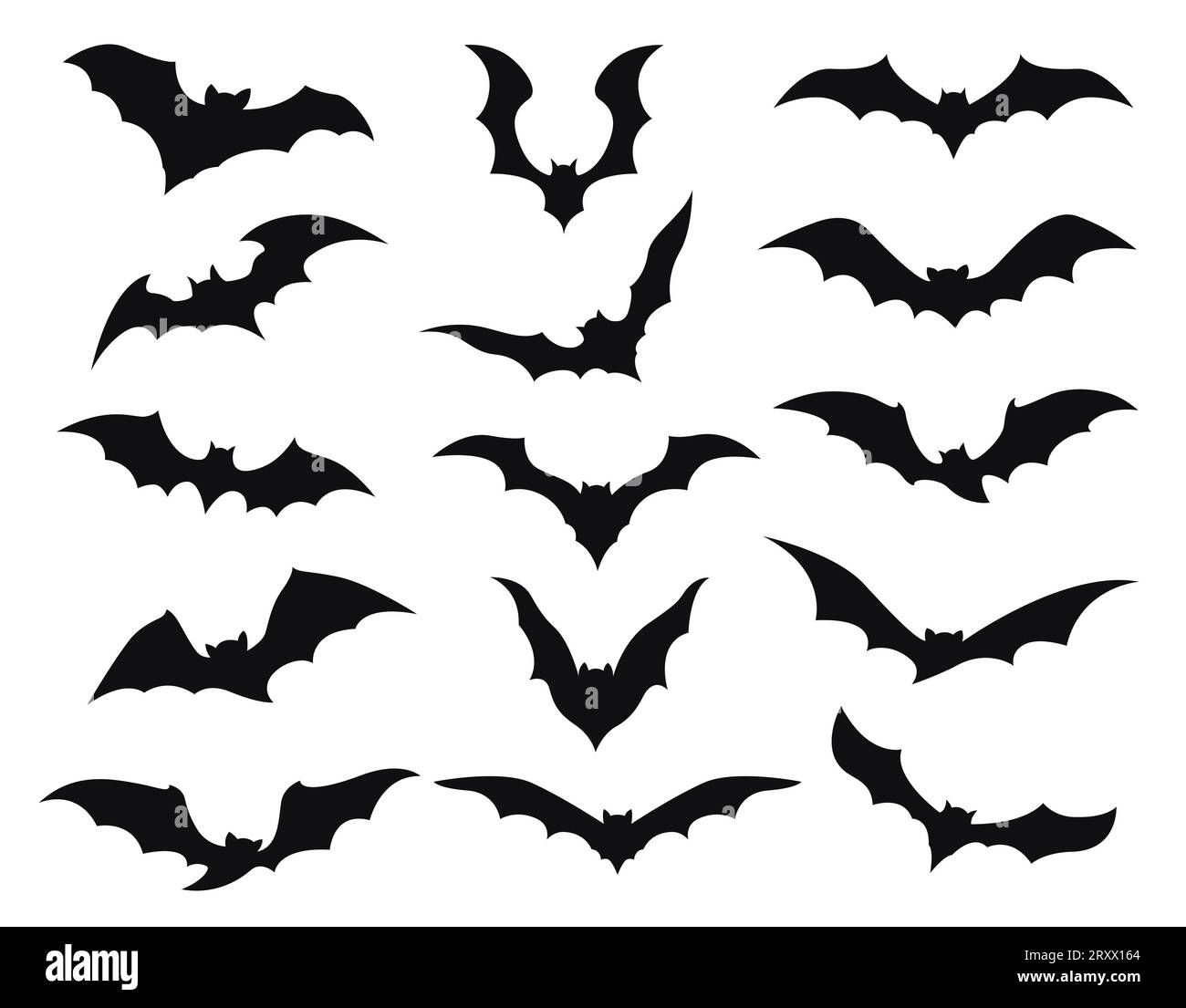 Wallpaper #r3KDMpMBX2lk1u3ogFrF103 Halloween Bats Silhouettes for Horror Night Holiday Cartoon Vector