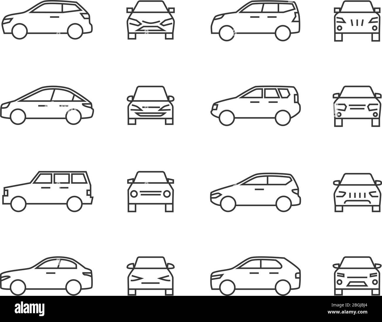 Wallpaper #vZkqP5MBUcASHT6n8svg259 Cars Front and Side View Line Signs Auto Symbols Vehicle Outline