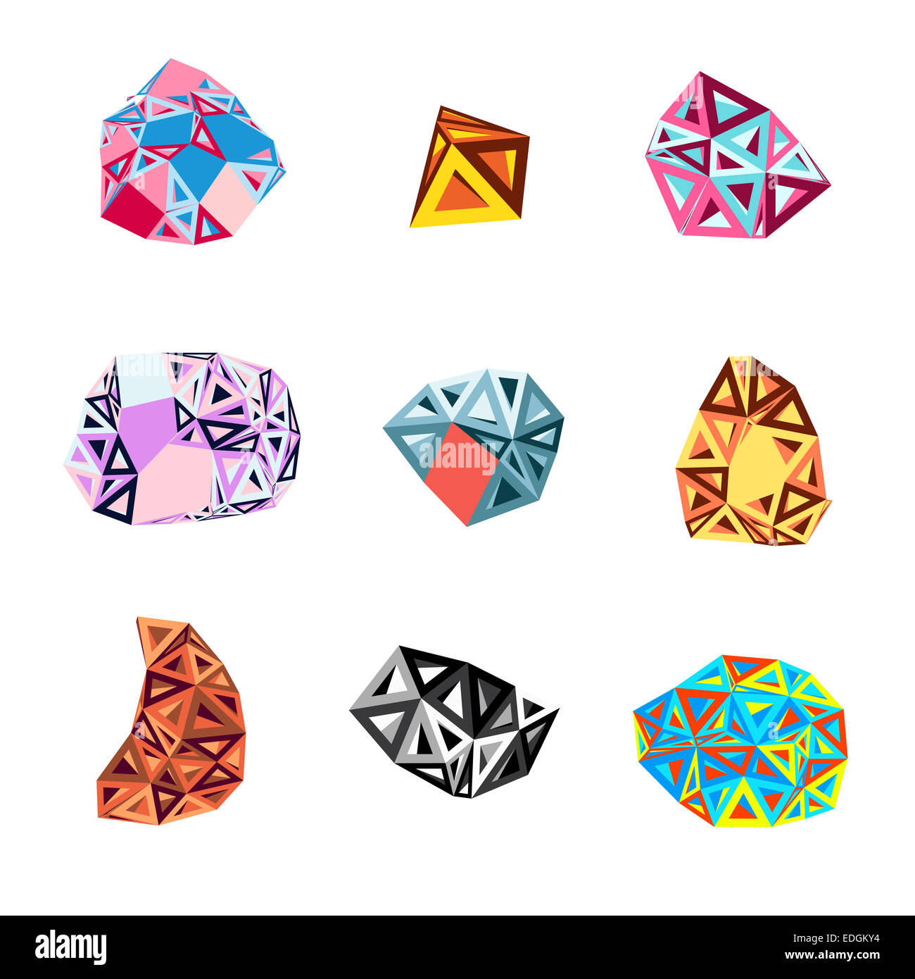 Wallpaper #_GcLCZMBSpphPi3-ZM3k62 Bright Beautiful Set of Different Shapes of Triangles Stock Photo Alamy