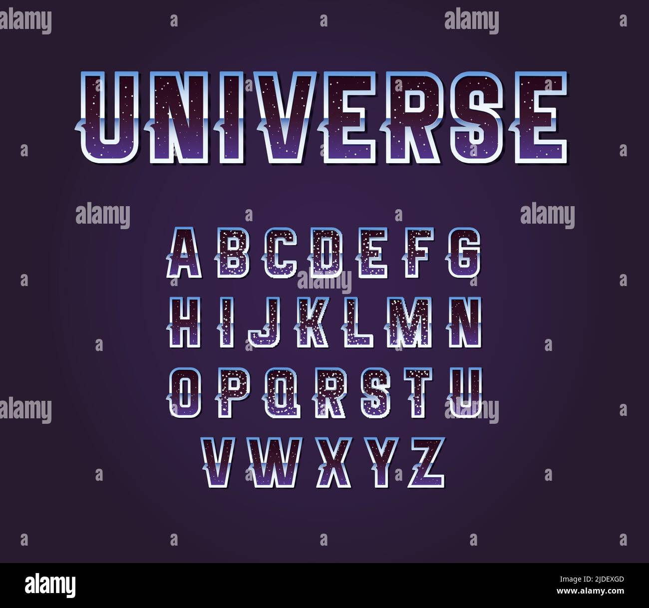 Wallpaper #RGj6GpMBSpphPi3-sR6E241 Universe 80s Retro Sci Fi Font Alphabet Vector Set Stock Vector Image