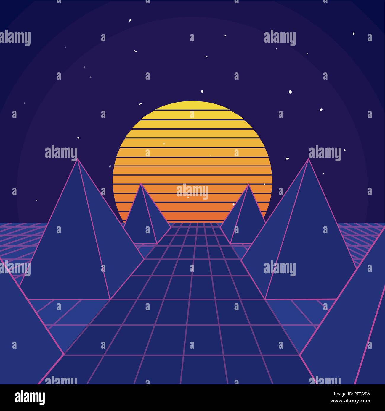 Wallpaper #GPSlOZMBKFX8bn3rdnf6163 Retro Sci Fi Background Scenery Stock Vector Image Art Alamy