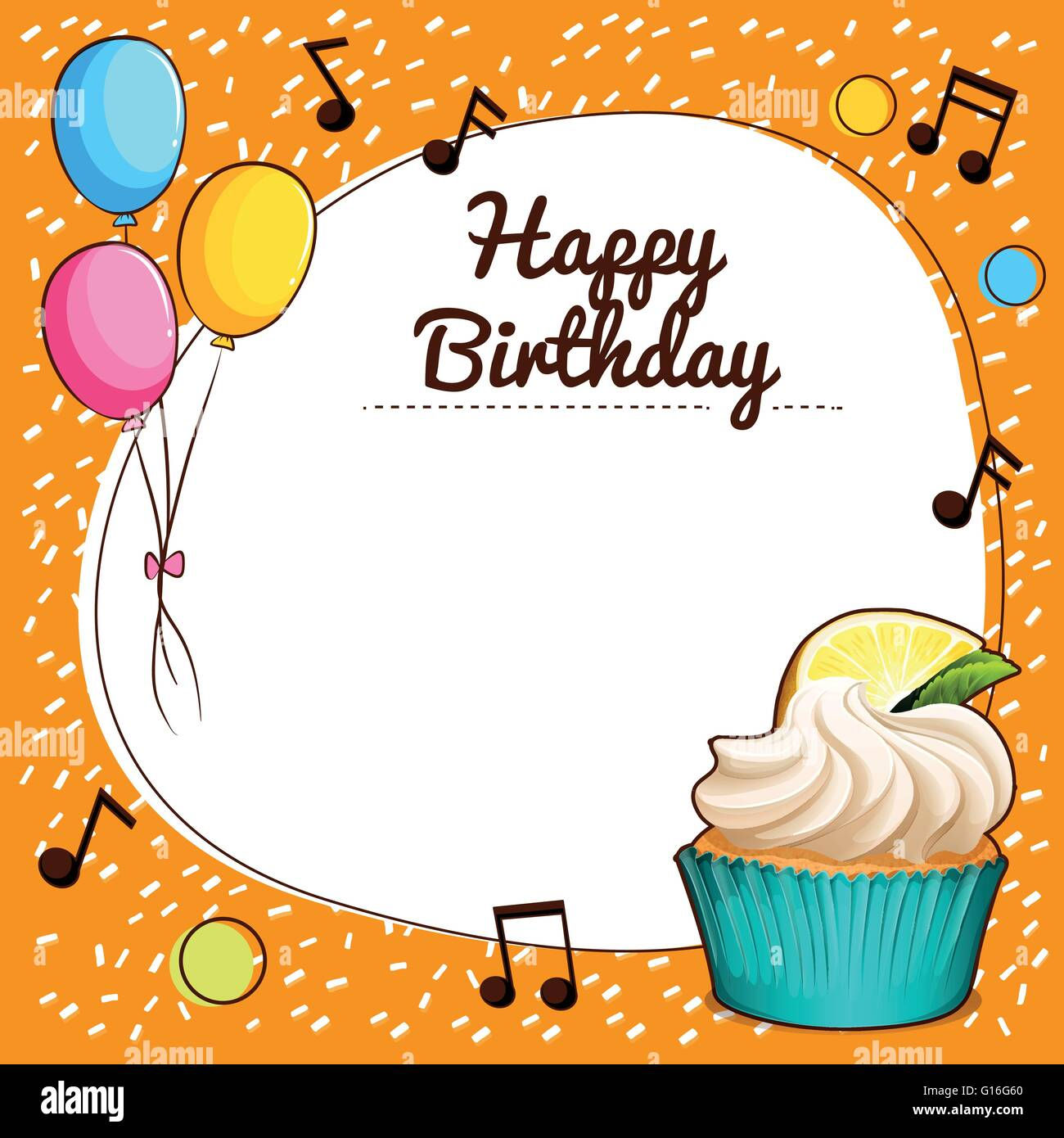 Wallpaper #3DG7NZMB5zzyi_yYq1fz159 Border Design with Happy Birthday Theme Illustration Stock Vector Image