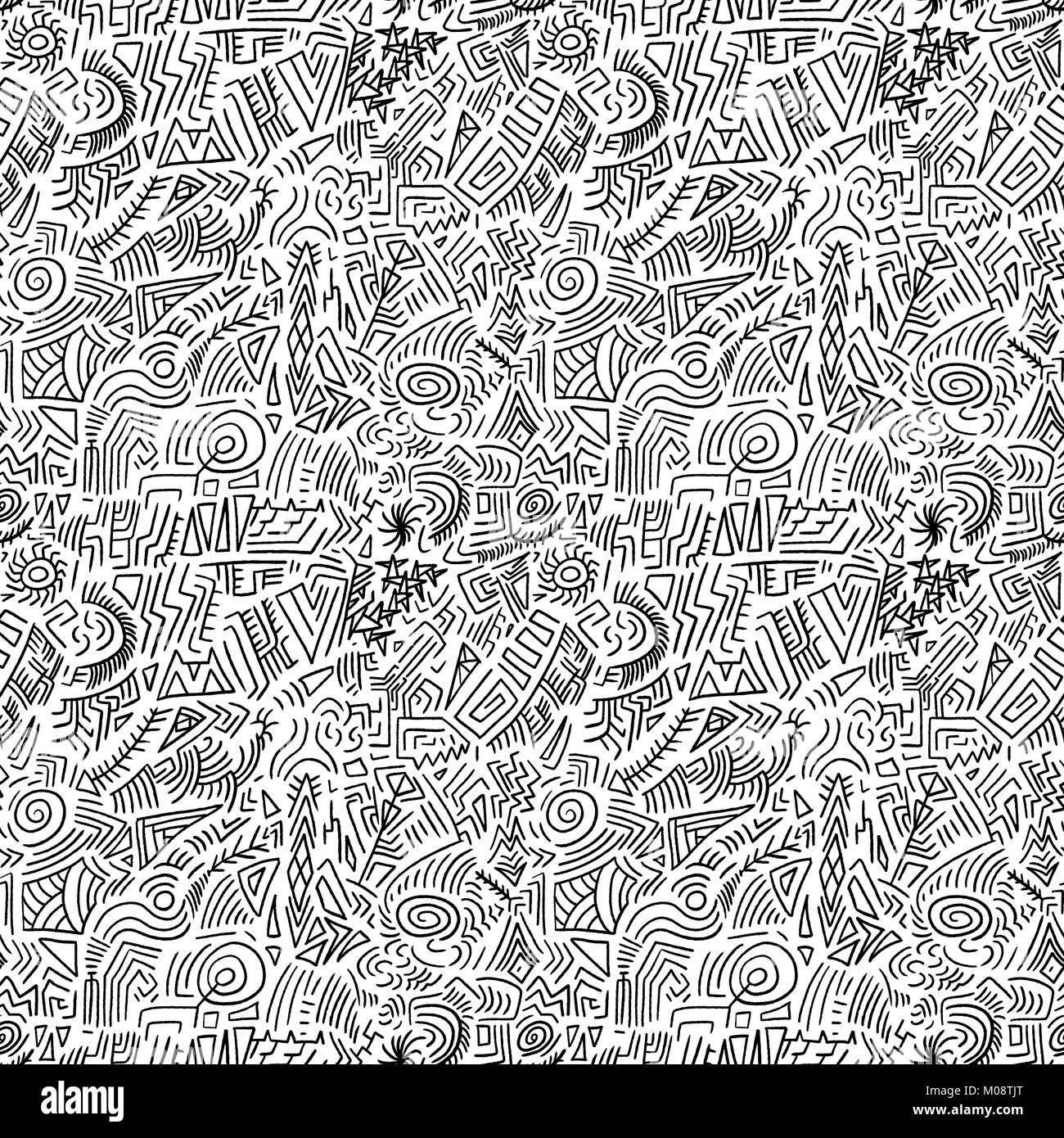 Wallpaper #MB2eLJMBlOZrFDOk1stg200 Seamless Doodle Vector Texture Quirky Tribal Background Stock Photo