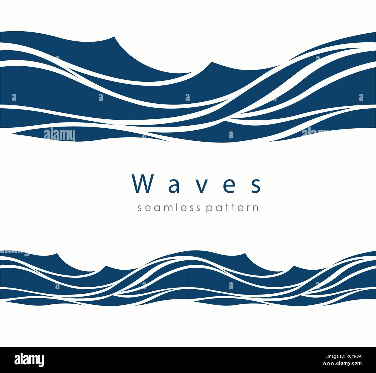 Wallpaper #1mc1CJMBSpphPi3-Ccl7210 Marine Seamless Pattern with Stylized Waves on a Light Background Blue
