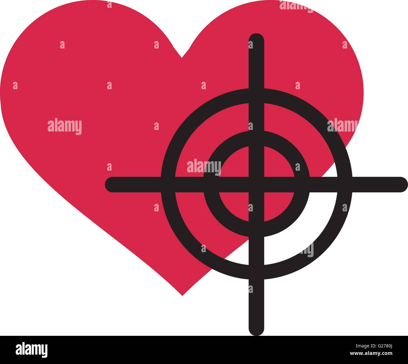Wallpaper #qxnWFI8BtGB6xQ78G2mD44 Heart with Crosshair Stock Vector Image Art Alamy