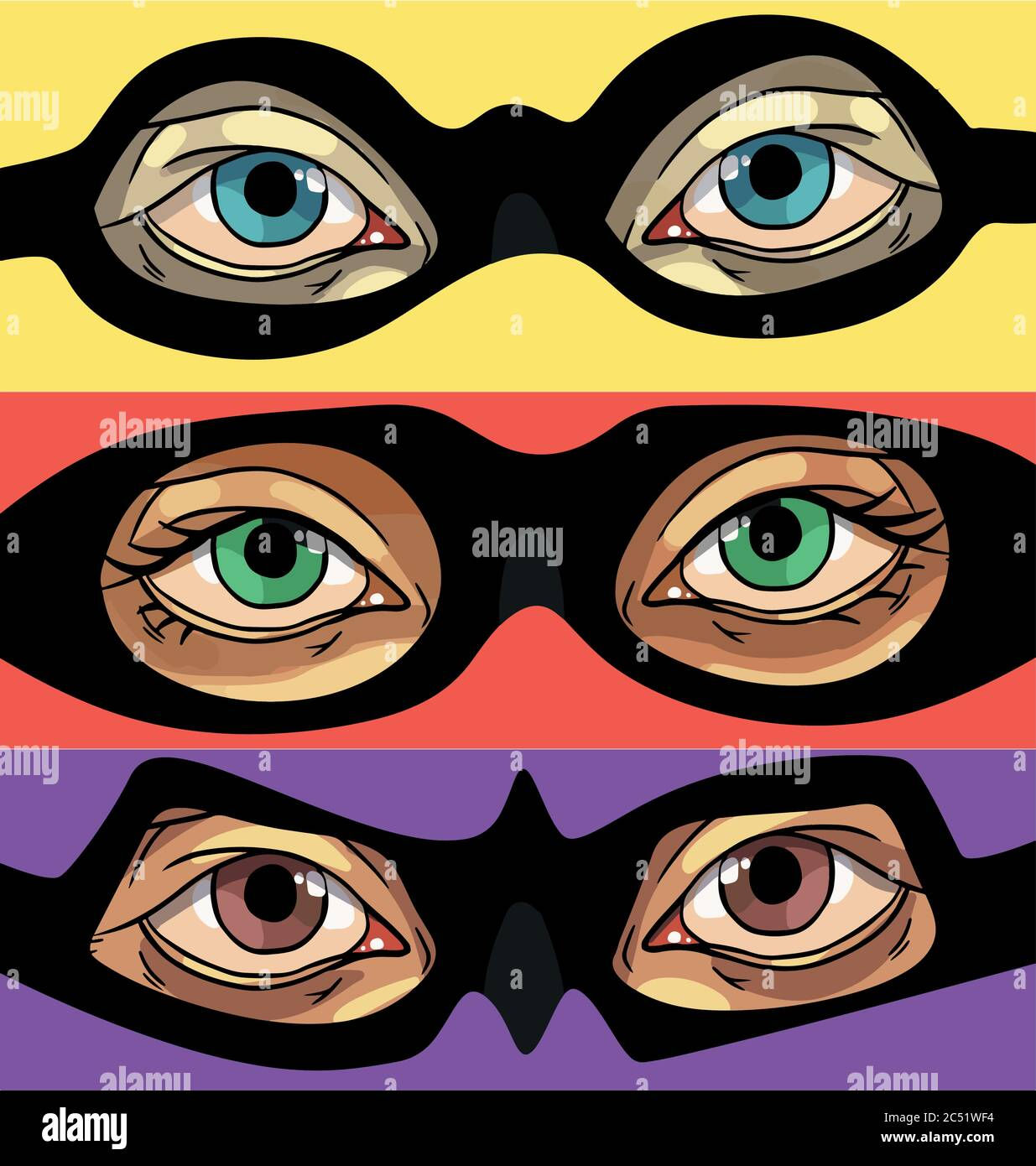Wallpaper #m2fSBJMBSpphPi3-n7nR237 Set of 3 Superhero Masks Yellow Red and Purple Stock Vector Image